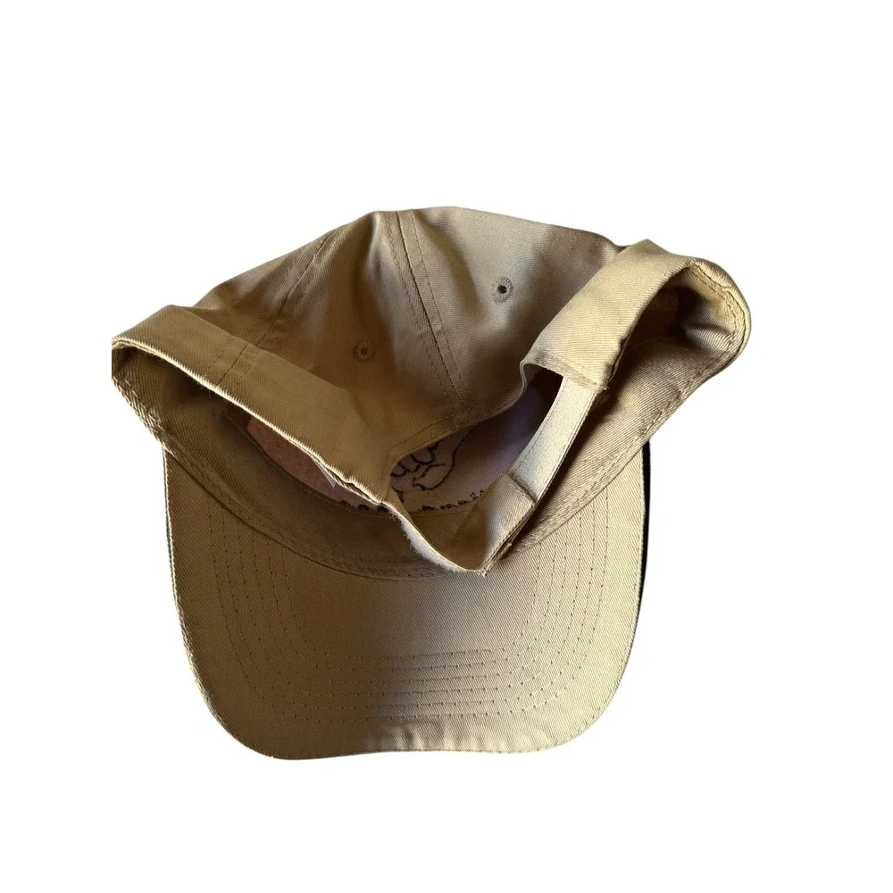 Hang Loose Hawaii Dad Hat Cap Strapback Beige Canvas Embroidered‎ Surf Aloha EUC